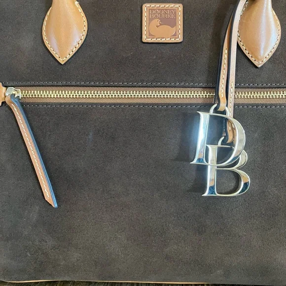 NEW Dooney and Bourke Brown Suede Tote/Handbag - Picture 5 of 11